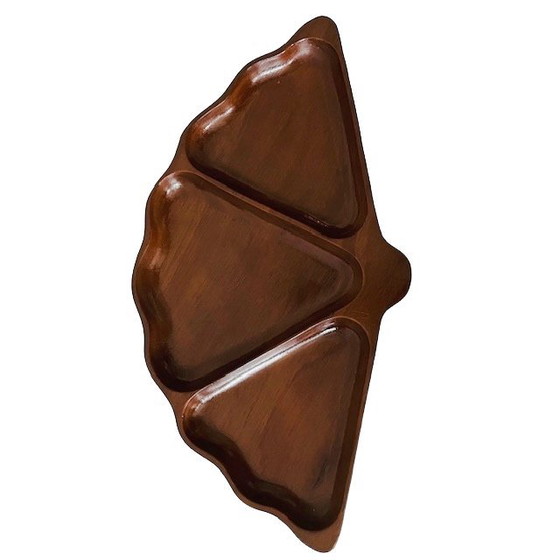 Image 1 of Ventaglio porta snack in legno di teak vintage anni '80