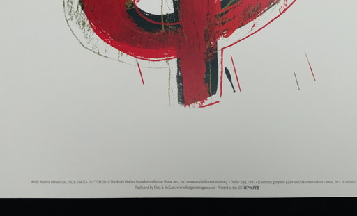 Andy Warhol, Gesigneerd Met Registratie In Impressum Copyright 'De Andy Warhol Foundation For The Visual Arts, Inc.' Offsetlitho