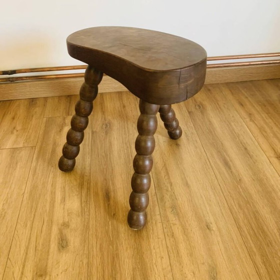 Vintage spool-leg stool – Wood (photo 3 of 13)