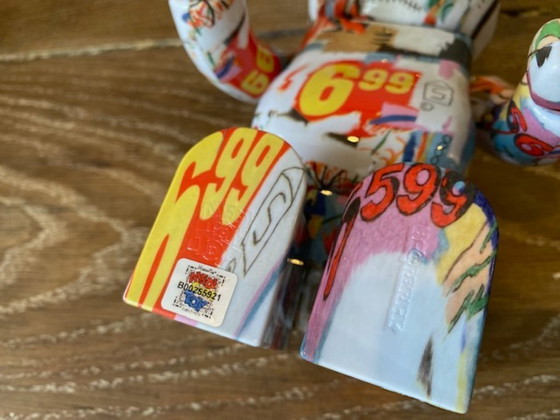Image 1 of Bearbrick Andy Warhol x Jean-Michel Basquiat #4 400% MEDICOM Toys