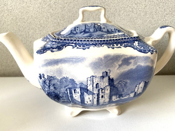 Image 1 of Vintage Johnson Brothers Bros Old Castles Blue Edit Set per tè e caffè