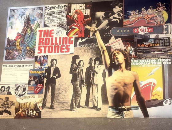 Image 1 of Pezzo unico - The Rolling Stones Collage - Fatto a mano con materiali originali