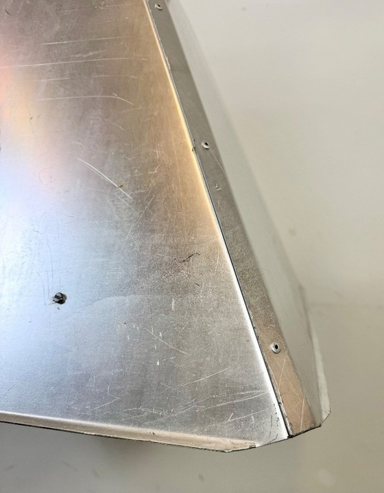 Image 1 of Grande lampada a sospensione industriale in argento di Elektrosvit, anni '70