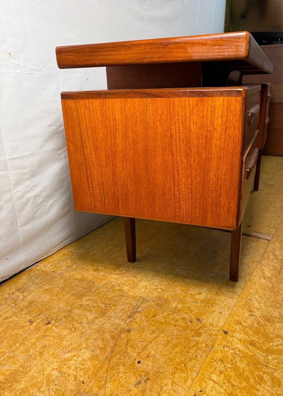 Image 1 of Mid-Century Retro Vintage Teak Desk / Dressing Table by G Plan – Fresco Range 1960.  Designed by Victor Wilkins • Afromosia Edge