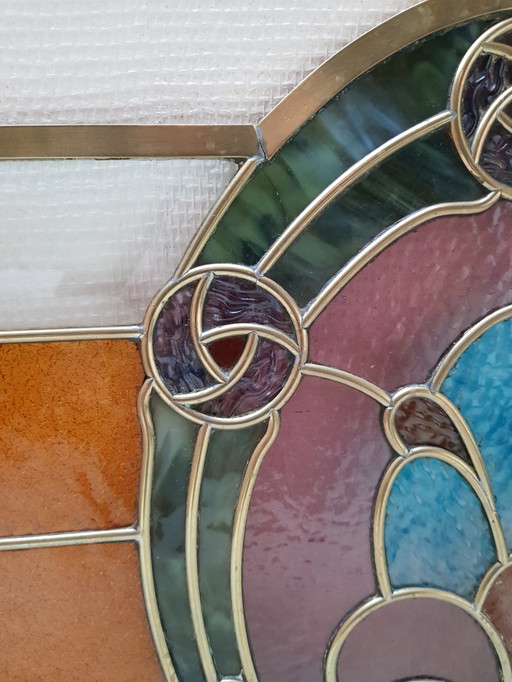 Art Nouveau Front Stained Glass Window
