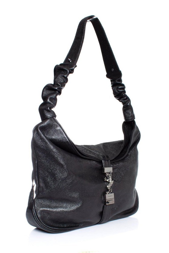 Image 1 of Maison Du Posh, borsa in pelle stropicciata effetto metallico