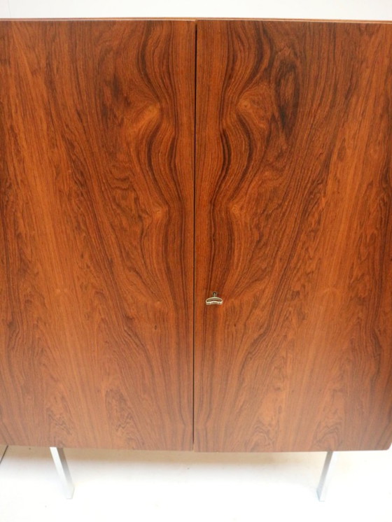 Image 1 of Uniek vintage design dressoir van palissander met bargedeelte uit de jaren ’60