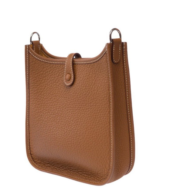 Image 1 of Borsa HERMES Mini Evelyne in cuoio dorato - 103279
