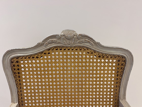 Image 1 of Klassischer Flamant-Sessel mit Rattan – zeitlos und elegant