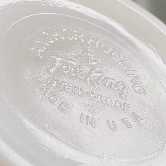 Image 1 of Service à crème vintage Anchor Hocking Fireking 1950s