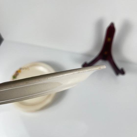 Image 1 of Set aus 5 Longwy-Desserttellern, frühes 20. Jahrhundert, florales Dekor