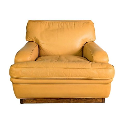 Originele Midcentury fauteuil Arne Norell fauteuil Mexico leer