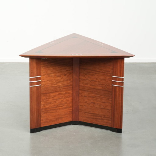 Tavolino/tavolino laterale di lusso dal design triangolare, in stile Art Déco, della serie Decoforma, firmato Schuitema.