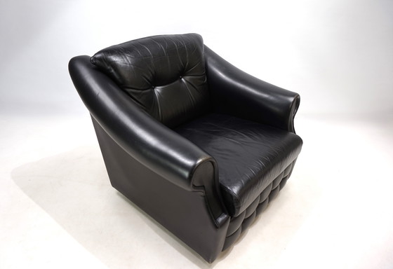 Image 1 of Französischer Art-Déco-Ledersessel, 1960