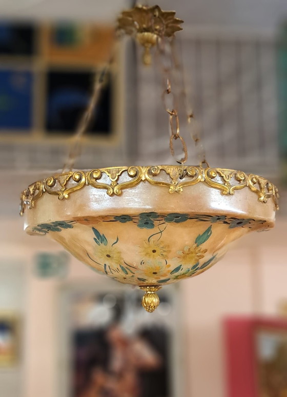 Alabaster Ceiling Lamp, Ceiling lights, Bronze, Stone, Beige (photo 3 of 6)