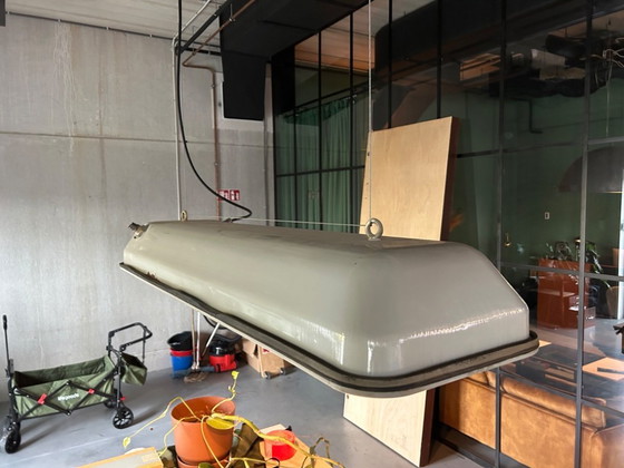 Image 1 of 2x grote industriele bak hanglamp