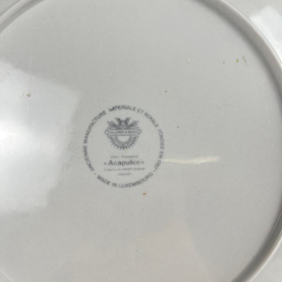 Image 1 of Juego de 4 platos llanos Villeroy & Boch "Acapulco", 1960, segunda elección