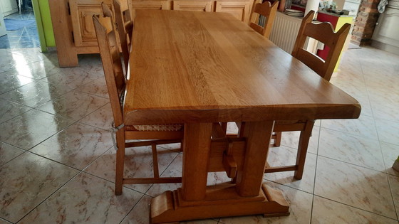 Image 1 of Tavolo da pranzo in rovere Caligen + 6 sedie