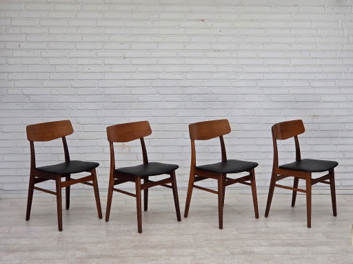 Set van 4 Deense eetkamerstoelen uit de jaren 70 van Findahl Møbelfabrik, gemaakt van teakhout. – Skai, Wood (photo 2 of 14)