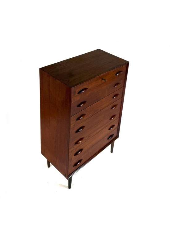 Image 1 of Vintage XL teak chest of drawers, Denmark '60