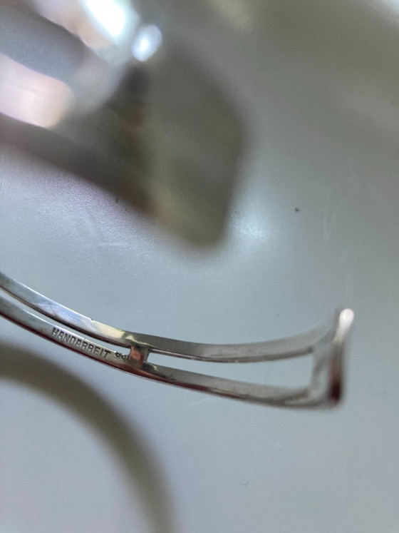 Image 1 of Zilveren barnsteenarmband (handgemaakt)