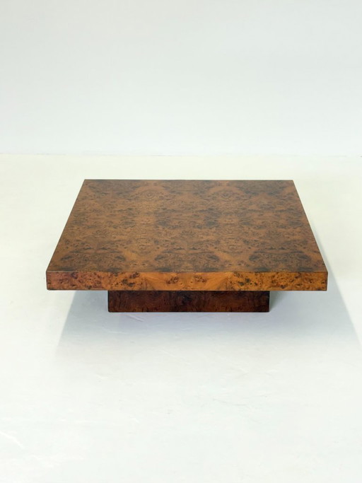 Mesa de centro cuadrada XL de Turri, fabricada en madera de raíz. – salontafels, Wood, Vintage (photo 2 of 10)