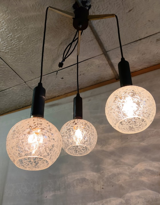 Lampadario a cascata a 3 luci anni '50/'60 – Glass (photo 7 of 12)