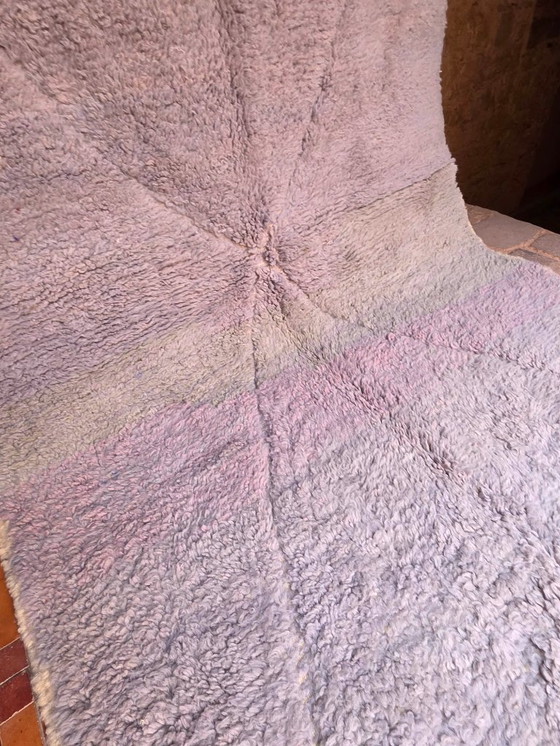 Image 1 of Moroccan Lilac Beni Ourain plush rug 247 x 167 cm 