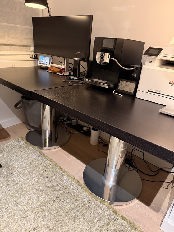 Image 1 of 2 tafels vierkante Edra 90 cm bij 90 cm