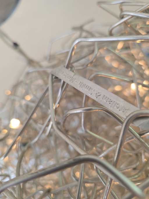 Fil de fer wire pendant lamp 90 cm halloween replaced with LED