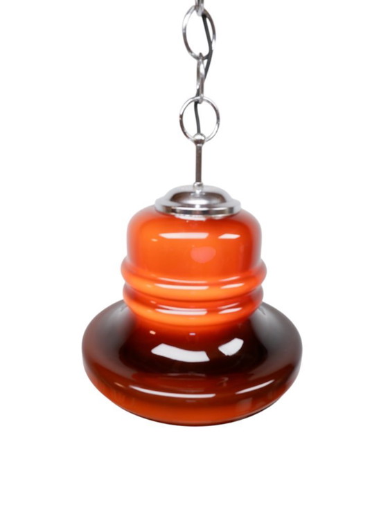 Image 1 of Lámpara colgante Honsel Leuchten de vidrio, años 70