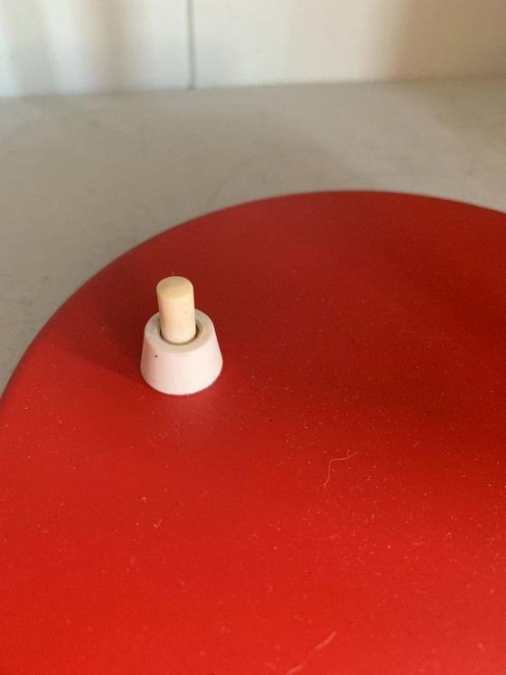 Image 1 of Lampe de bureau vintage rouge et jaune des années 80 (danoise)