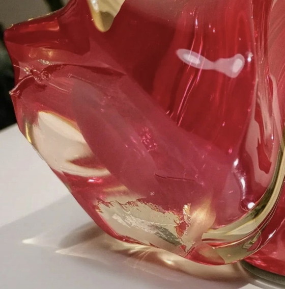 Image 1 of Maple leaf Murano sommerso vintage vaas