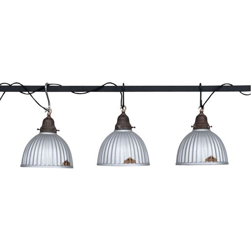 Vintage mercury glass pendant lamp "Helioray", England 1930s