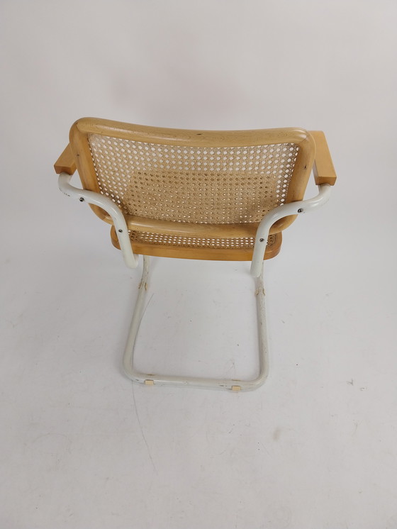 Image 1 of 4 x sillas cesca breuer blancas de estructura tubular