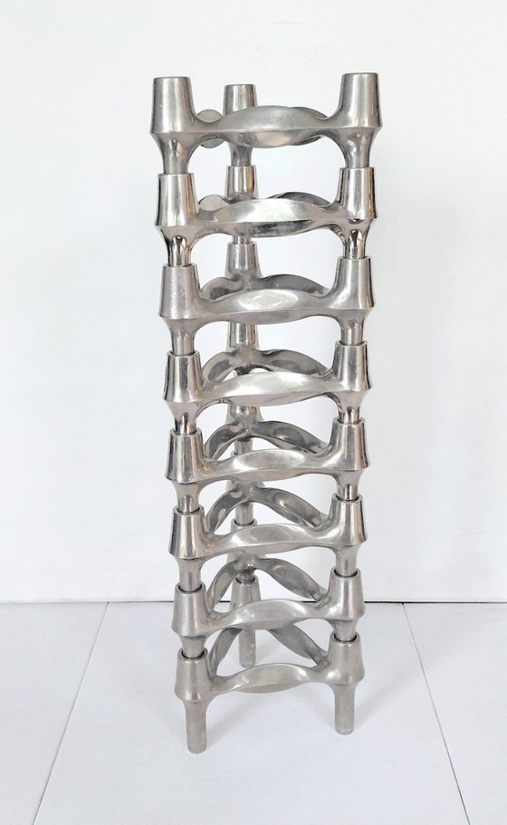 Set de 8 Bougeoirs BMF Stoff-Nagel empilables Design Années 60/70 – BMF Stoff Nagel, Bougeoirs et chandeliers (photo 2 of 14)