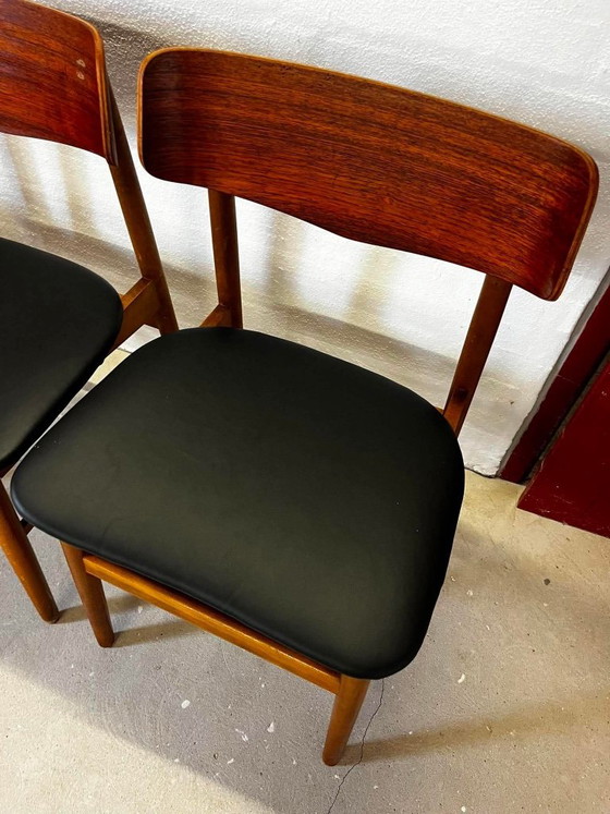 Findahl "Mosbøl" eetkamerstoel teak/beuken – Findahls Møbelfabrik, Eetkamerstoelen, Wood, Skai (photo 4 of 7)