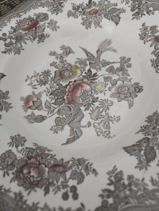 Assiette creuse 6 pièces Wedgwood Oriental Pheasants brown colour