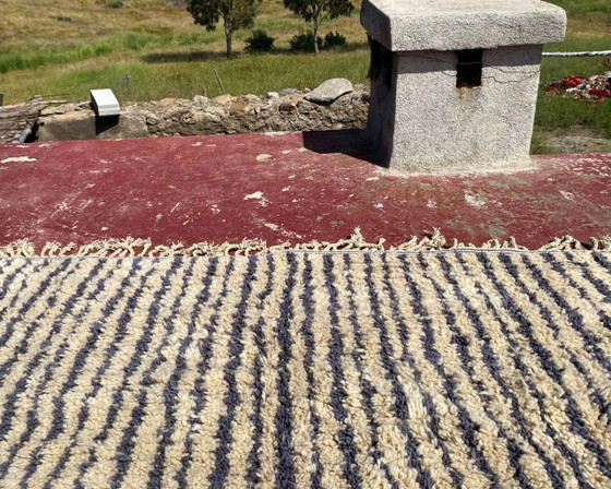 Vintage Moroccan Berber rug with multicoloured stripes – 332 x 244 cm – Rugs & carpets, Wool, Cotton (photo 6 of 19)