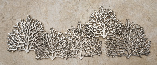 Wall Trees landscape cast iron nickel plated