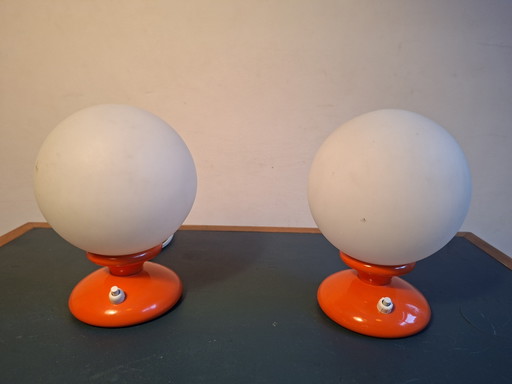 Due lampade da tavolo in stile space age