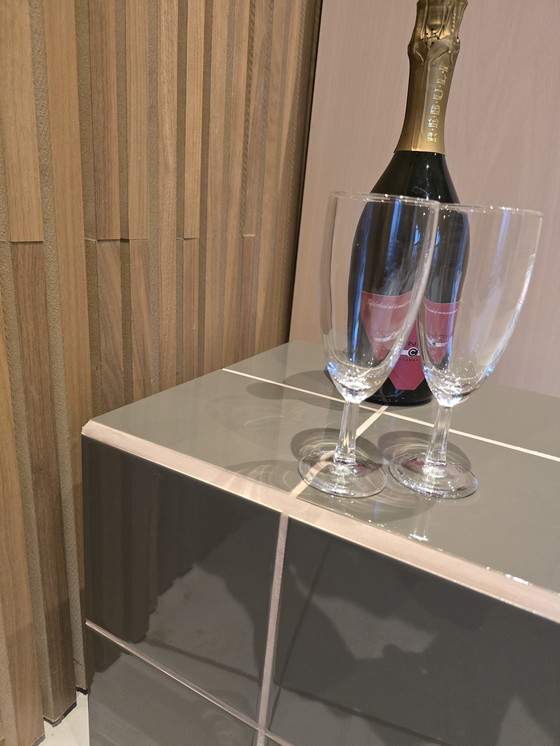 Image 1 of Table à carreaux 30x30x30H Brown & Purple