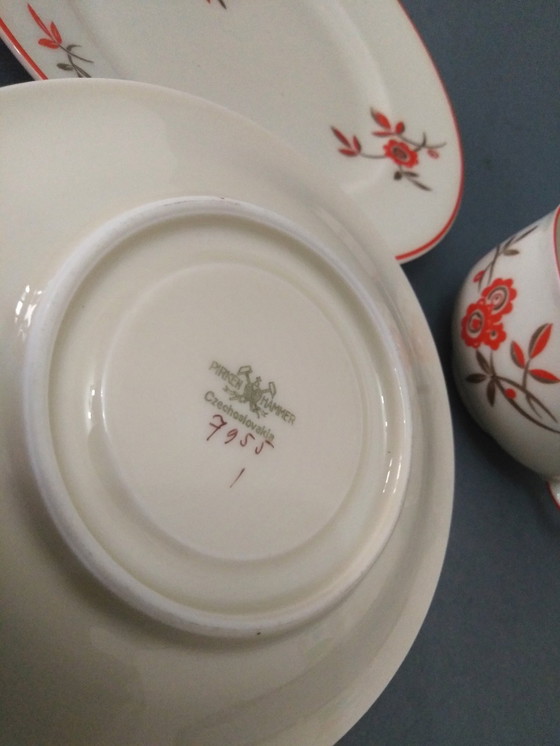 Image 1 of Set per la colazione Art-Deco/Bauhaus 'Metropolis' di Otto Prutscher, 3 pezzi, 1935