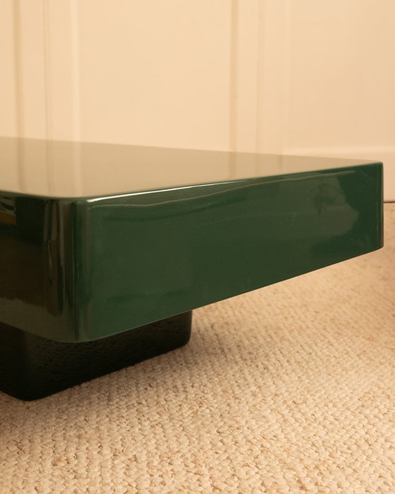 Image 1 of Green lacquered coffee tabe