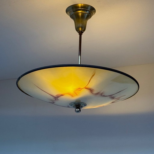 Plafonnier/suspension Art Déco années 1930