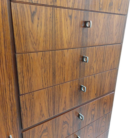 Image 1 of Cassettiera d'epoca in palissandro, mobile contenitore