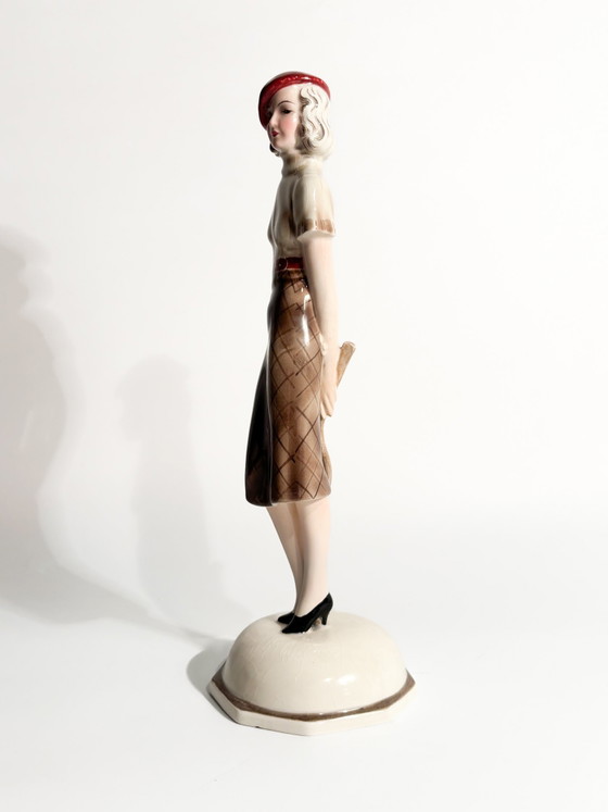 Goldscheider Ceramic Tennis Player Figurine by Stefan Dakon, 1930s – Sculpture, Art Deco (photo 4 of 15)