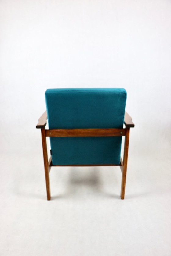 Image 1 of Fauteuil Vos in Blauw Turquoise, 1970