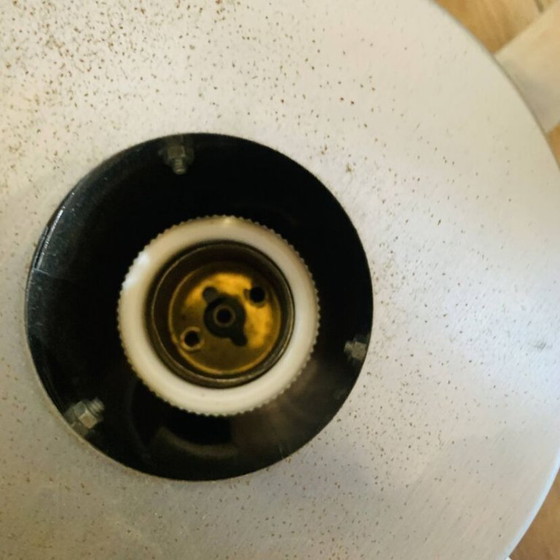 Image 1 of Suspension vintage fleur en rubans d’inox – Space Age années 1970