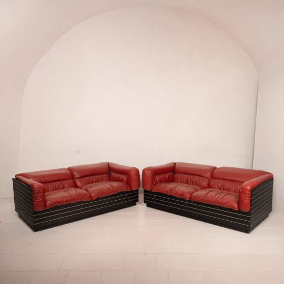 Strato sofa by Giovanni Offredi for Saporiti, 1970 – Aluminium, Leather, Italian Design (photo 14 of 28)